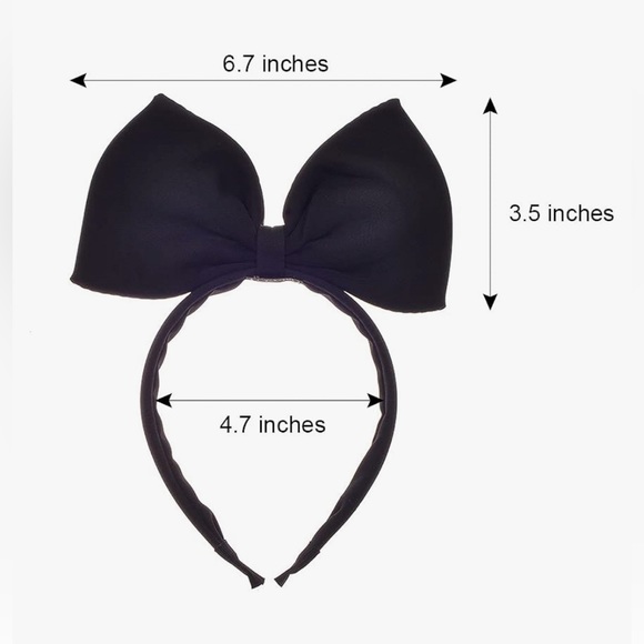 Black Bow Headband by Bubbmi(Black) - Picture 3 of 3